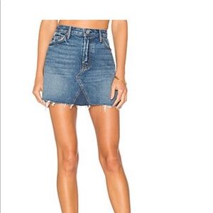 GRLFRND Denim Aline mini skirt